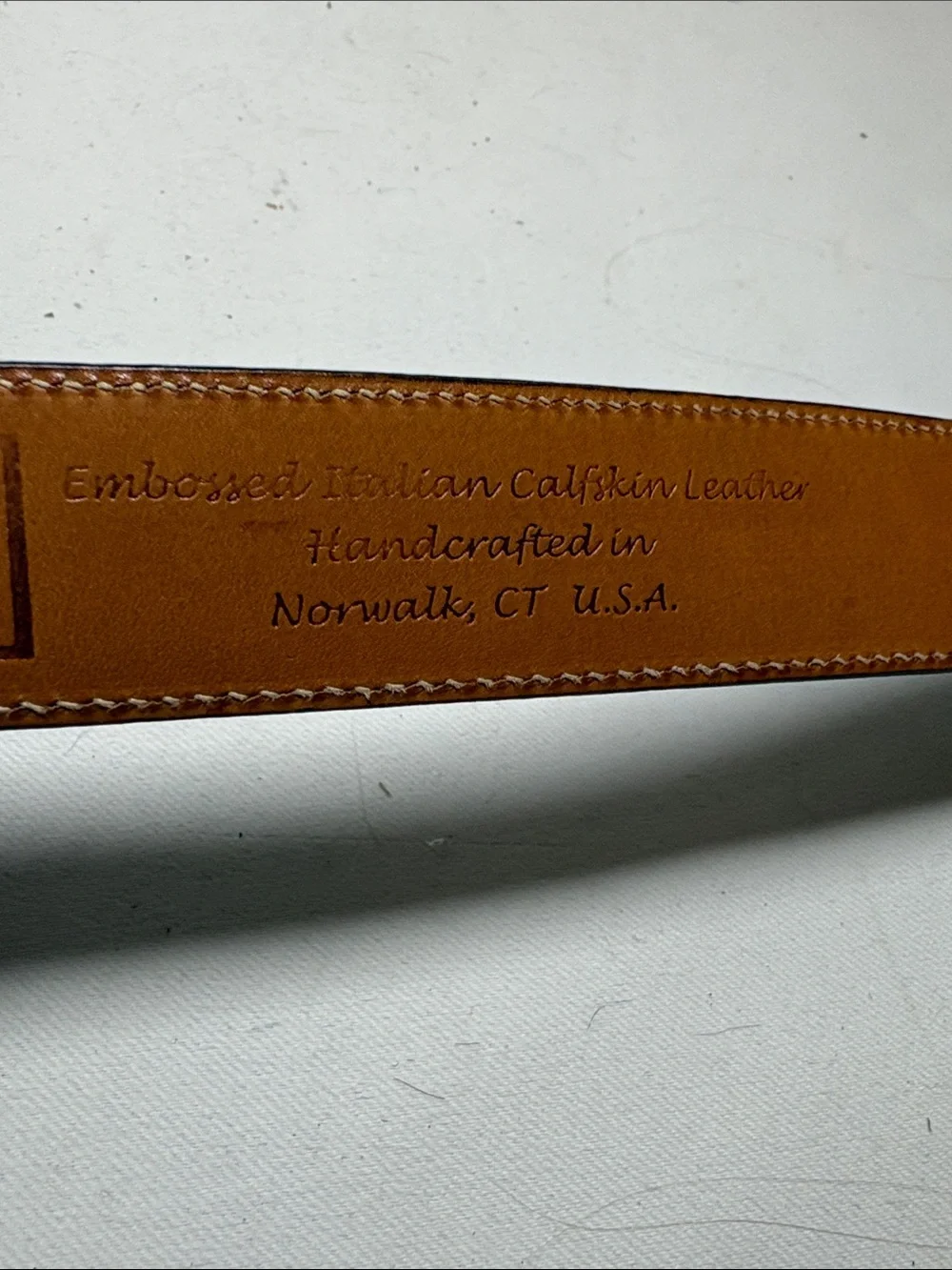 Trafalgar Black embossed Calfskin Leather Dress Belt Size 40